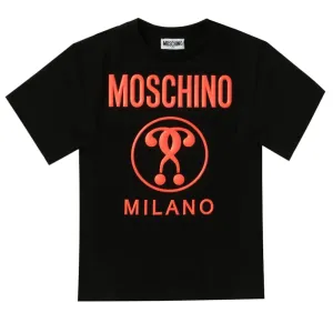Moschino Boys Milano Logo T-Shirt Black - 6Y Black