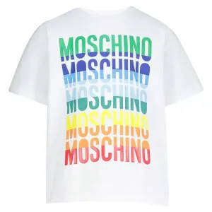 Moschino Boys Multiple Logo T-Shirt Black - 10Y Black #487336