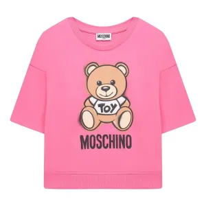 Moschino Girls Bear Gift Print T-shirt Pink - 12Y PINK