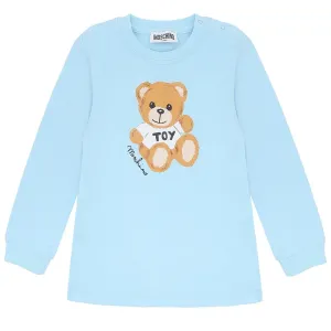 Moschino Unisex Babys Teddy Bear T-shirt Blue - 12M BLUE