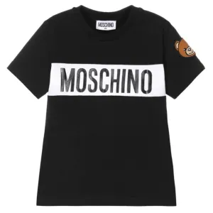 Moschino Unisex Kids logo Bear T-shirt Black - 4Y BLACK