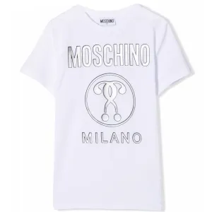 Moschino Unisex Logo T-shirt White - 4Y WHITE