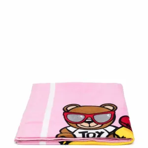 Moschino Girls Towel Teddy Bear Motif Pink - PINK ONE SIZE
