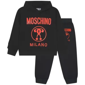 Moschino Boys Milano Logo Tracksuit Black - 14Y Black