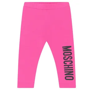 Moschino Baby Girls Logo Leggings Pink - 12M PINK