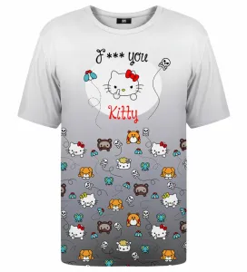 Mr. GUGU & Miss GO Unisex's Angry Kitty Black T-Shirt Tsh2231 #69350