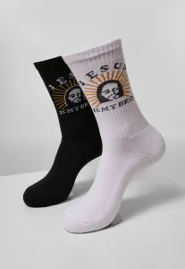 Jesus Is My Bro Socks 2-Pack Black/White