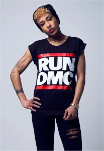 Women's T-shirt with Run DMC logo in black