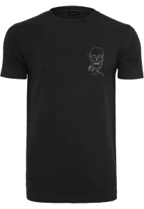 Black T-shirt Skull One Line