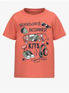 Orange boys' T-shirt with print name it Vux - Boys