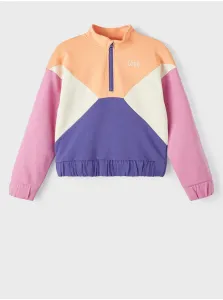 Orange-purple girly sweatshirt name it Banina - Girls