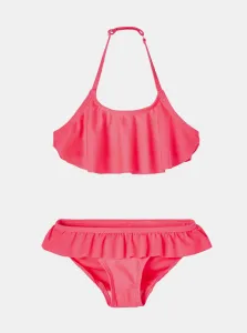 Pink girls' two-piece swimsuit with ruffles name it Fini - unisex