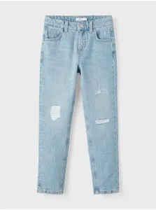 Light blue girly slim fit jeans with tattered effect name it Rose - Girls