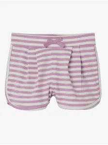White Pink Girly Striped Shorts name it Jia - Girls