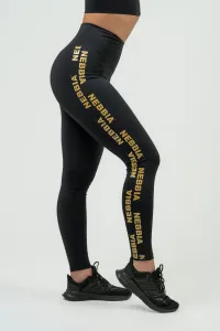 Nebbia Classic High Waist Leggings INTENSE Iconic Black/Gold L Pantaloni fitness