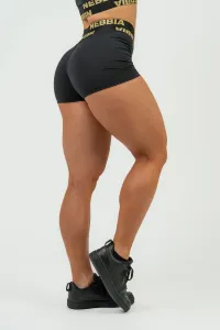 Nebbia Compression High Waist Shorts INTENSE Leg Day Black/Gold XS Pantaloni fitness