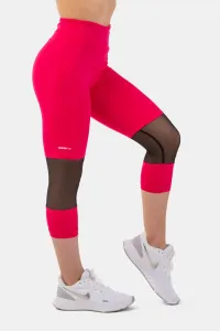 Nebbia High-Waist 3/4 Length Sporty Leggings Pink S Pantaloni fitness