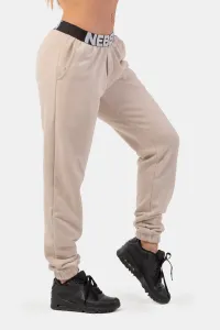 Nebbia Iconic Mid-Waist Sweatpants Cream S Pantaloni fitness