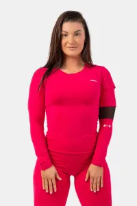 Nebbia Long Sleeve Smart Pocket Sporty Top Pink L Maglietta fitness