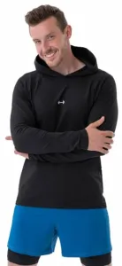 Nebbia Long-Sleeve T-shirt with a Hoodie Black M Maglietta fitness