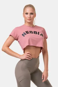 Nebbia Loose Fit Sporty Crop Top Old Rose XS Maglietta fitness