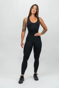 Nebbia One-Piece Workout Jumpsuit Gym Rat Black S Pantaloni fitness
