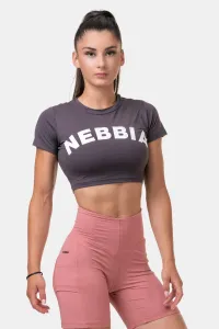 Nebbia Short Sleeve Sporty Crop Top Marron S Maglietta fitness