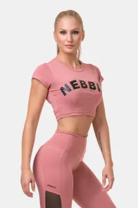 Nebbia Short Sleeve Sporty Crop Top Old Rose M Maglietta fitness
