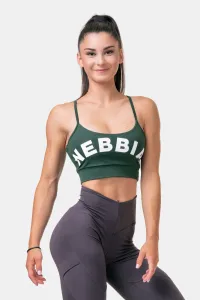 Nebbia Classic Hero Cut-Out Sports Bra Dark Green L Intimo e Fitness