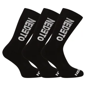 3PACK socks Nedeto high black
