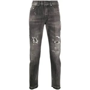Neil Barrett Men's Distressed Jeans Black - BLACK 30W