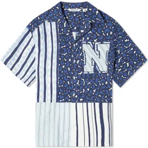Neil Barrett Men's Panelled Shirt Blue - BLUE M