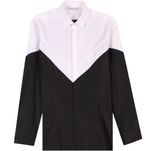 Neil Barrett Men's Textured Pattern Shirt Black And White - WHITE XXL