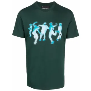 Neil Barrett Mens Blurred Dancer T-shirt  Green - S GREEN