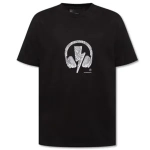 Neil Barrett Mens Dj Bolt T-shirt Black - S BLACK