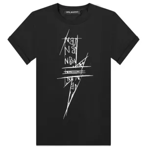 Neil Barrett Men's Graphic Lighting Print T-shirt Black - BLACK L