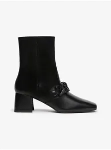 NeroGiardini Black Leather Ankle Heeled Shoes Nero Giardini - Women #1284709