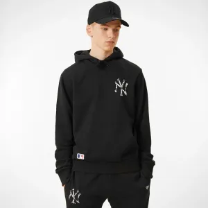 New Era New York Yankees Logo Infill Black Hoodie Black #230037
