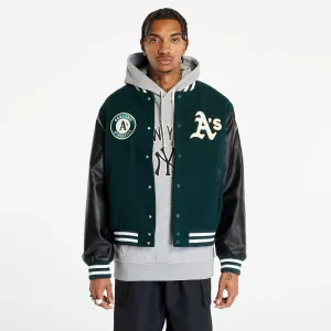 New Era Oakland Athletics Mlb Large Logo Varsity Jacket Dark Green #2415686
