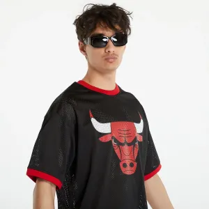 New Era Chicago Bulls NBA Team Logo Mesh Oversized T-Shirt Black/ Front Door Red #2197601