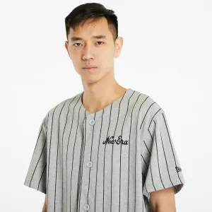 New Era Pinstripe Jersey T-Shirt Medium Grey/ Black #1503582