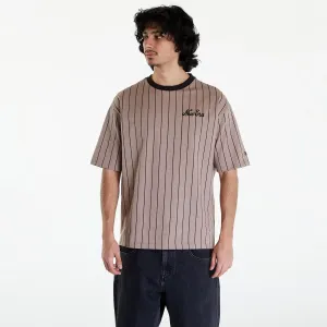 New Era Pinstripe Oversized T-Shirt UNISEX Ash Brown/ Black #3090963