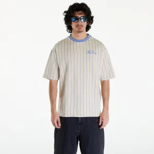 New Era Pinstripe Oversized T-Shirt UNISEX Stone/ Copen Blue #3090958