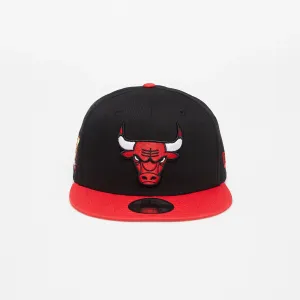 New Era Chicago Bulls Team Patch 9FIFTY Snapback Cap Black/ Red #1636141