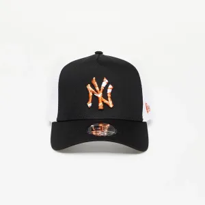 New York Yankees Cappellino 9Forty MLB AF Trucker Seasonal Infill Black/Orange UNI