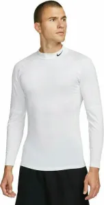Nike Dri-Fit Fitness Mock-Neck Long-Sleeve Mens Top White/Black L Maglietta fitness