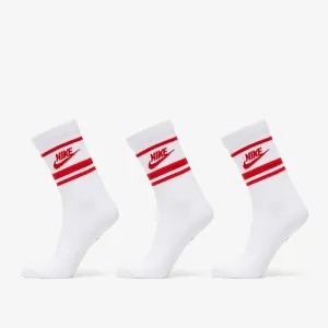 Nike Sportswear Everyday Essential Crew Socks Calzini White/University Red/University Red XL