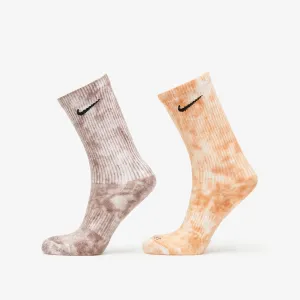 Nike Everyday Plus Cushioned Tie-Dye Crew Socks 2-Pack Multi-Color #2388971
