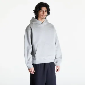 Nike Solo Swoosh Fleece Thermal Pullover Hoodie Dk Grey Heather/ White #3082293