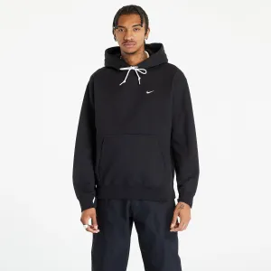 Nike Solo Swoosh Men's Fleece Pullover Hoodie Black/ White #2649389
